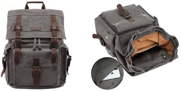 Kattee men laptop and book backpack