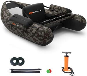 goplus inflatable fishing float tube